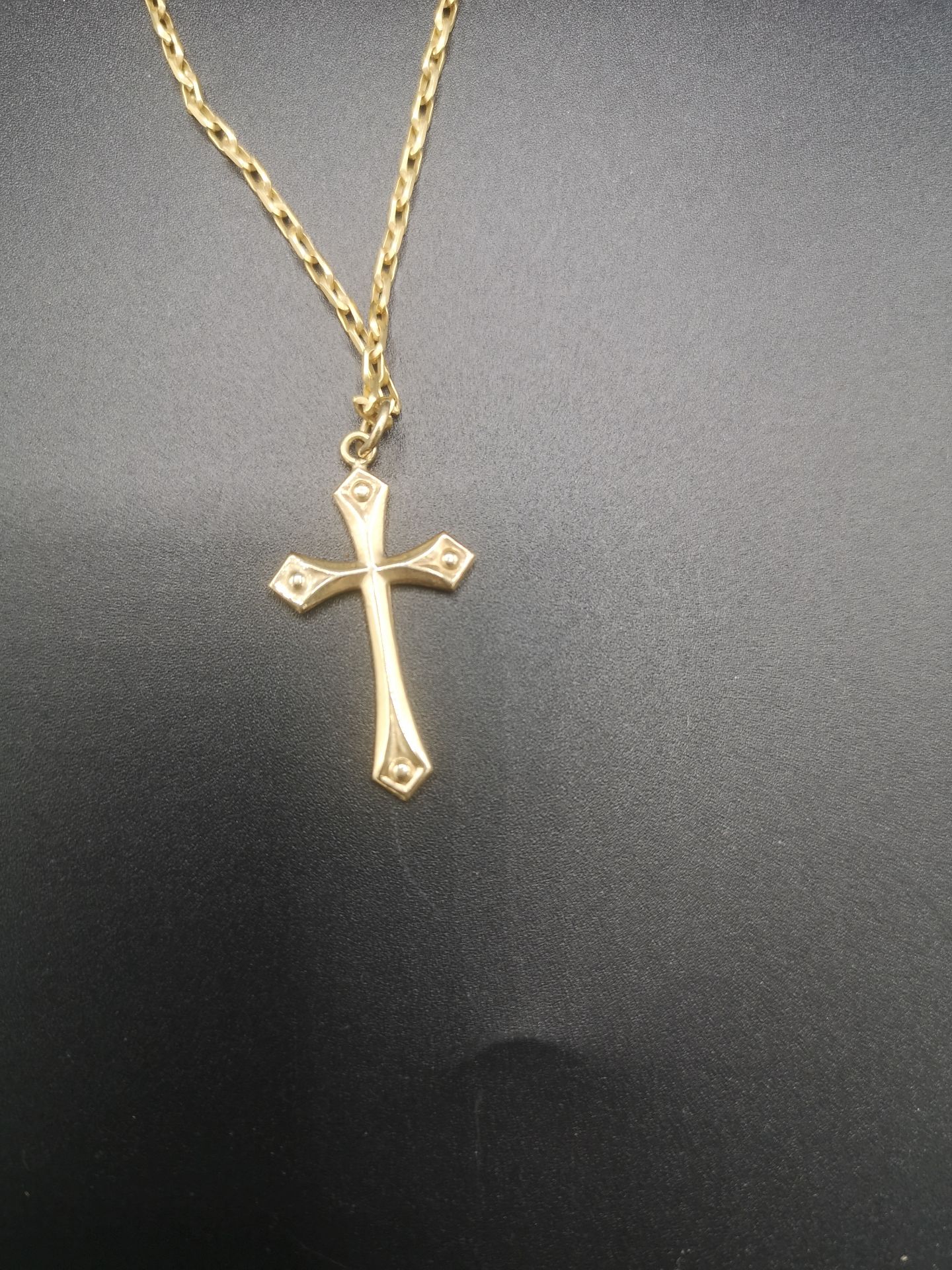 9ct gold necklace and crucifix - Image 4 of 6