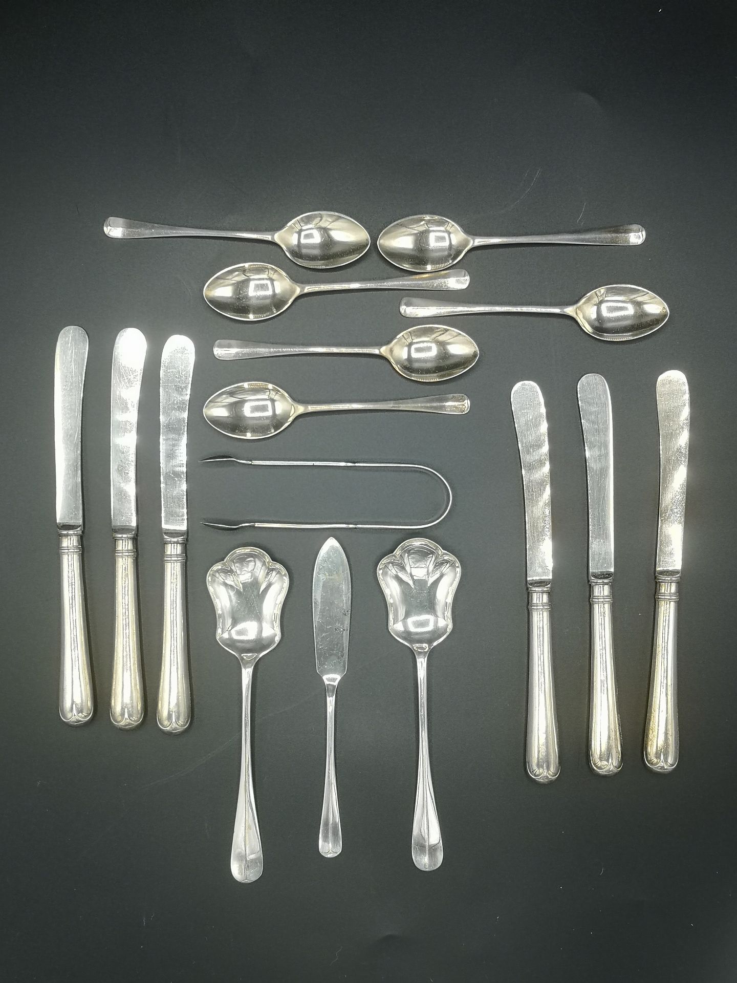 Box containing a silver six place breakfast set - Image 2 of 7
