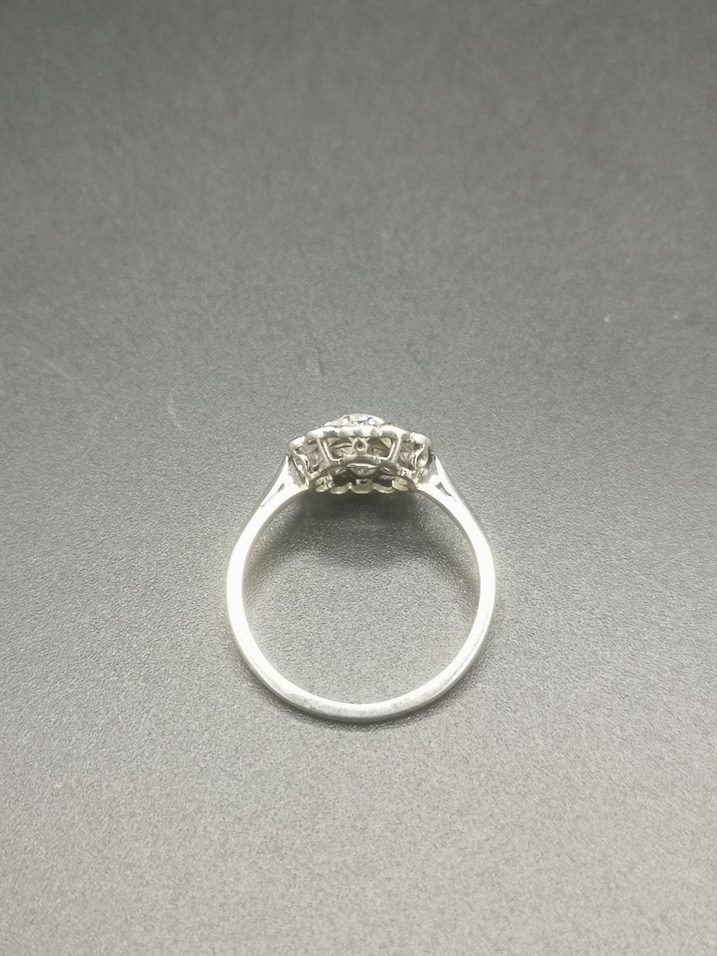 White metal and diamond cluster ring - Image 4 of 4