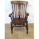 Elm railback open armchair