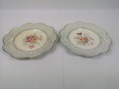 Two hand painted cabinet plates