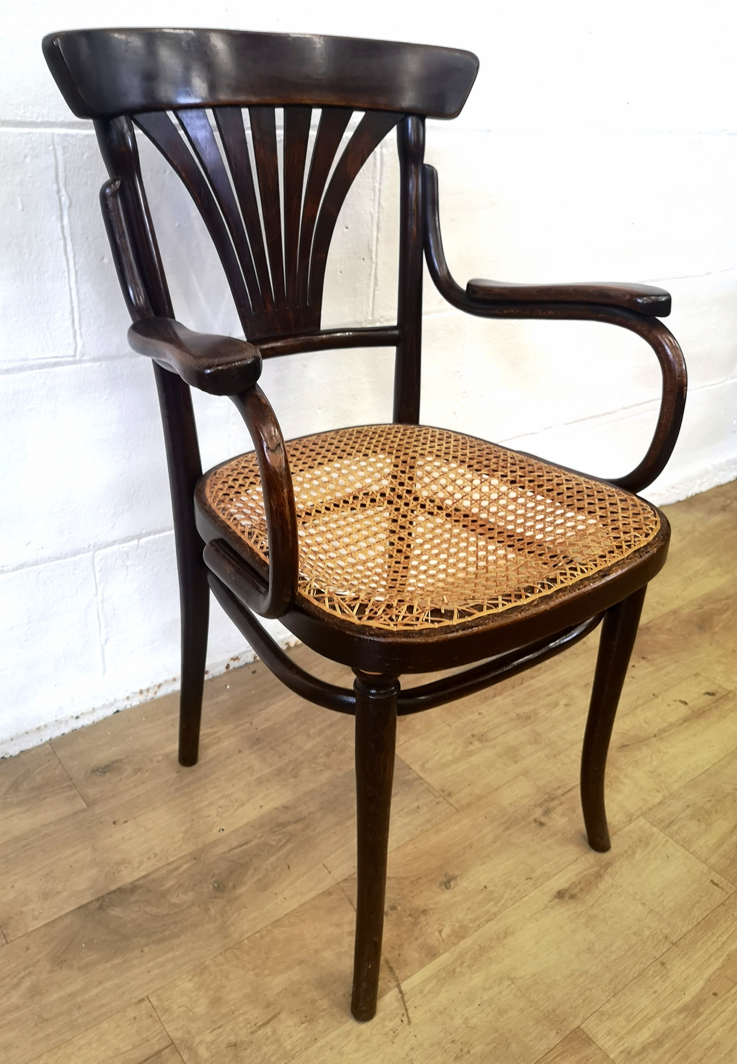 Pair of bentwood open armchairs - Image 3 of 5
