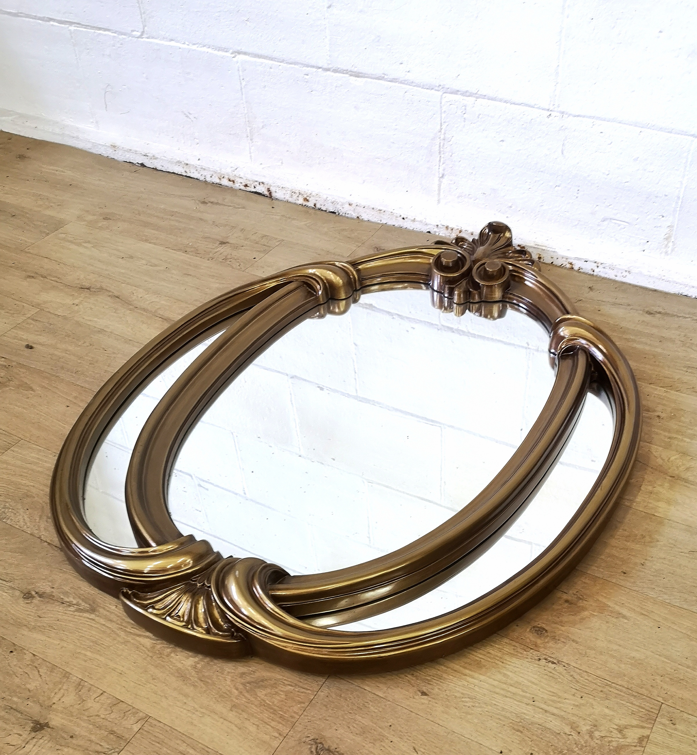 Contemporary bronze painted wall mirror - Image 2 of 5