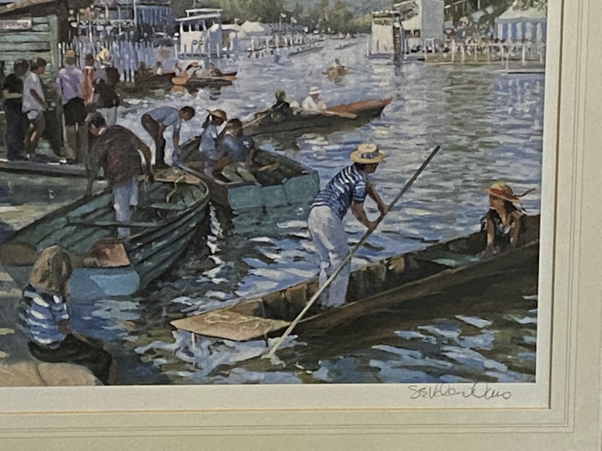 Framed and glazed artist proof limited edition print 47/50, of Henley Royal Regatta - Image 3 of 4