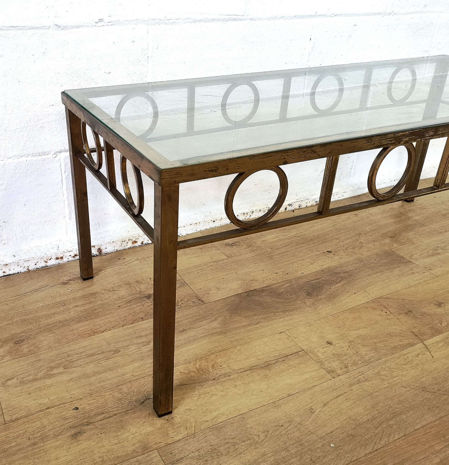 Mid century brass coffee table - Image 3 of 5