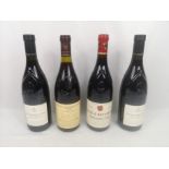 Four 75cl bottles of Châteauneuf du Pape wine