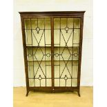 Mahogany glass fronted display cabinet