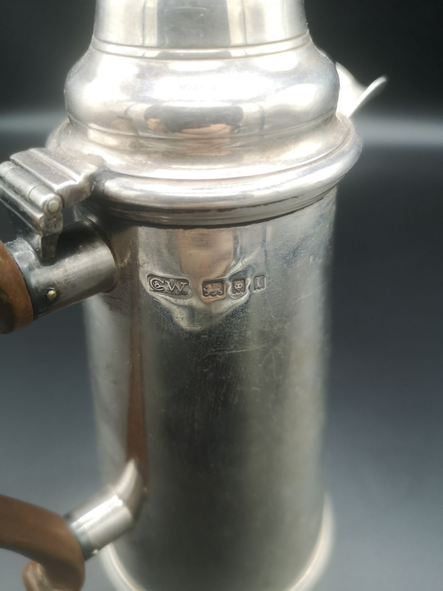 Catchpole and Williams silver coffee pot - Image 7 of 7