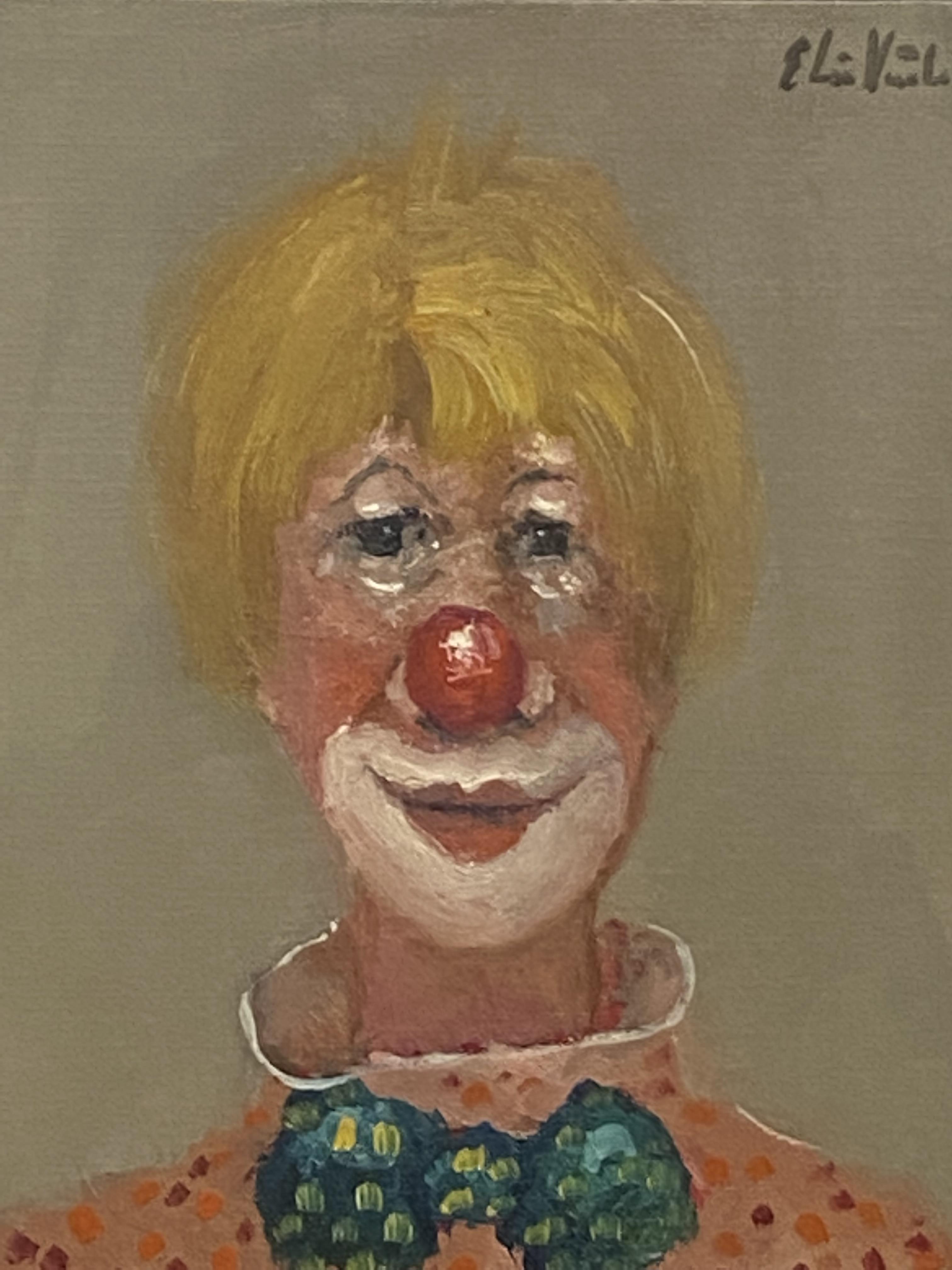 Elio Vitali, framed and glazed oil on board of a clown - Image 2 of 4