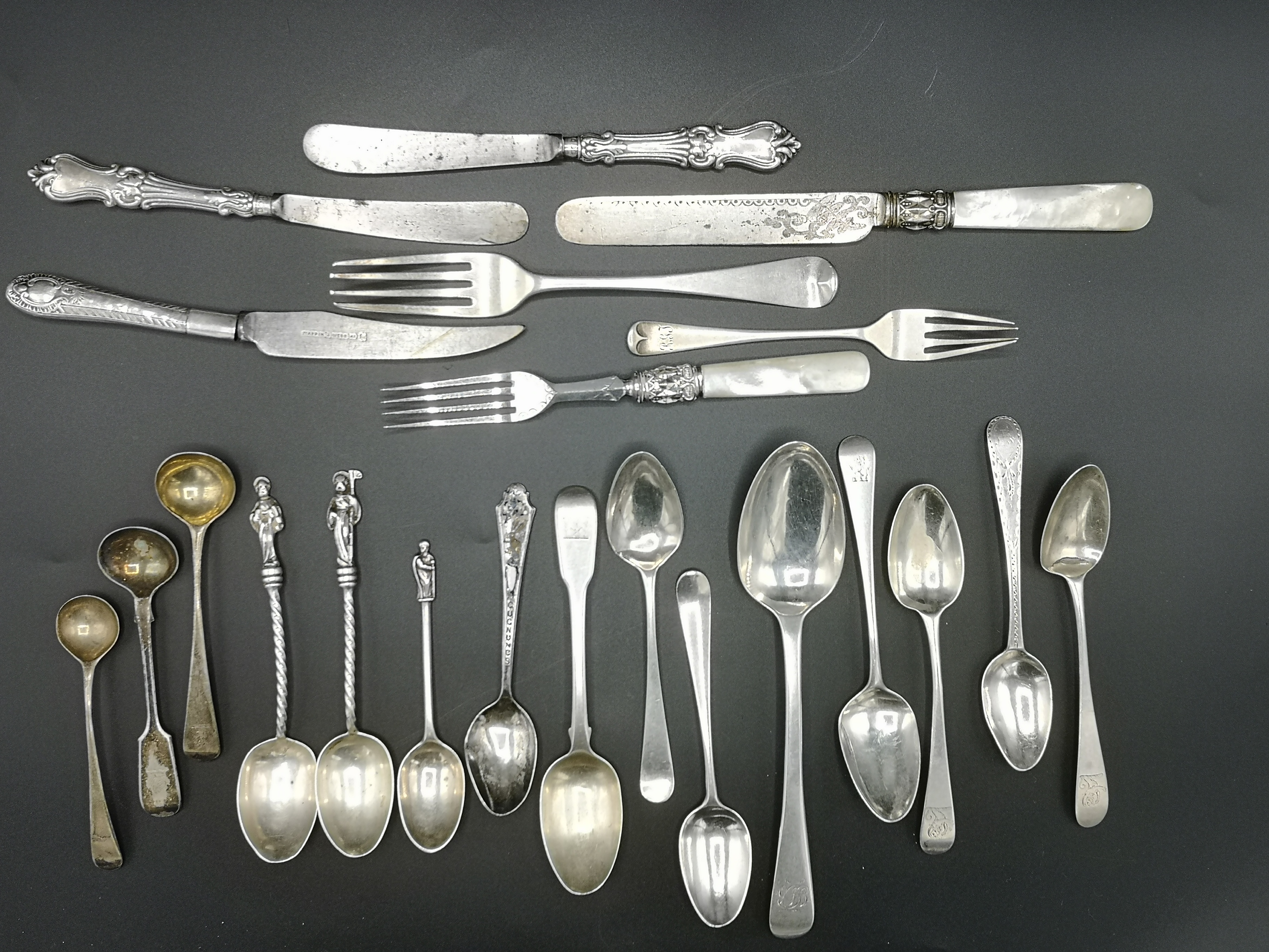 Collection of silver flatware