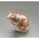 Carved wood netsuke