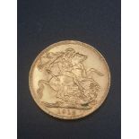 George V gold sovereign 1912