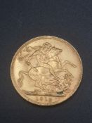 George V gold sovereign 1912