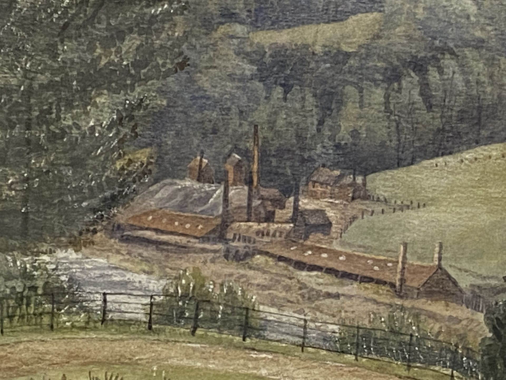 Framed and glazed watercolour of Coalport - Image 2 of 4