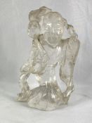 Rock crystal Oriental figure