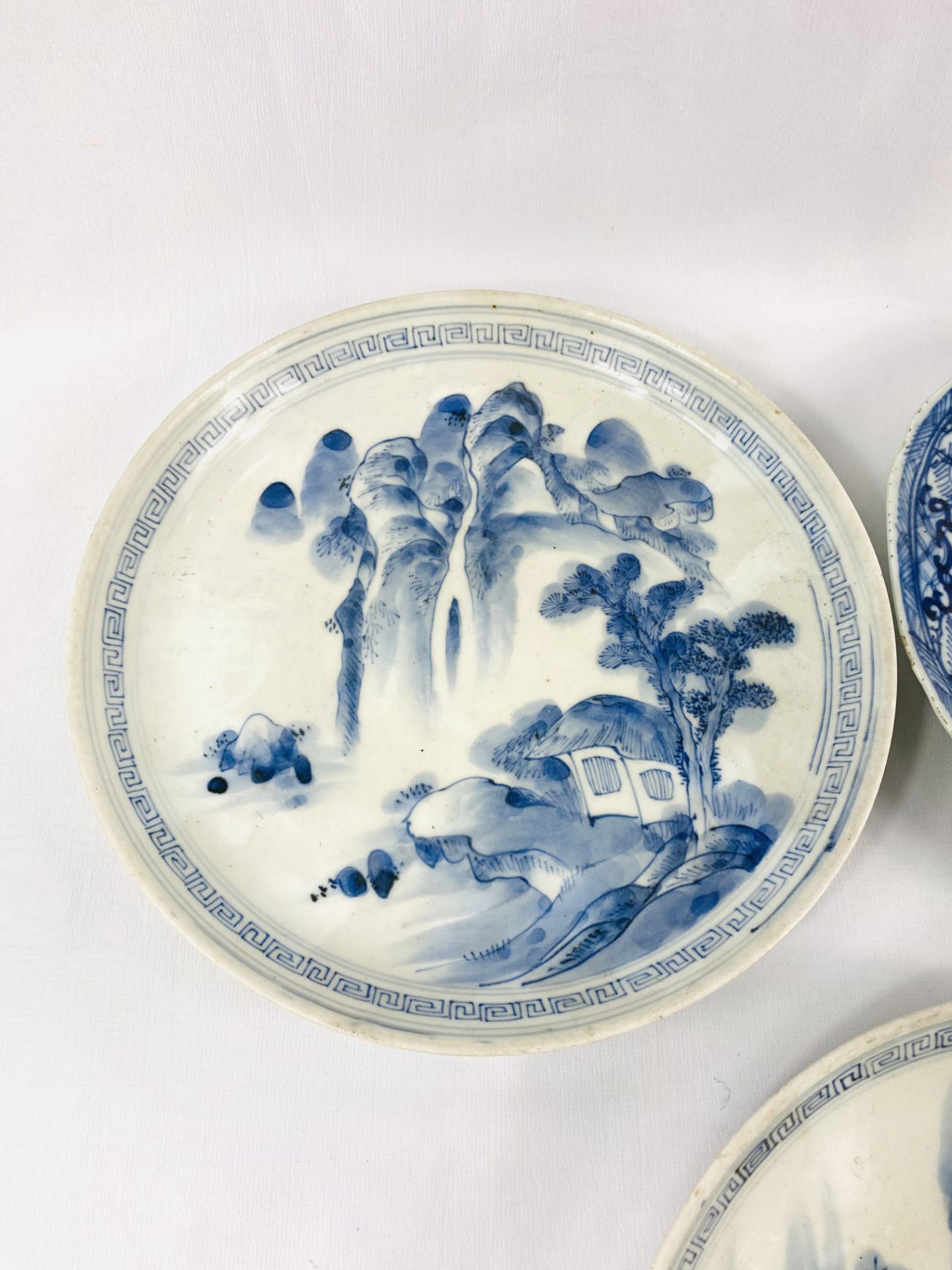 Four Oriental blue and white bowls - Image 3 of 7