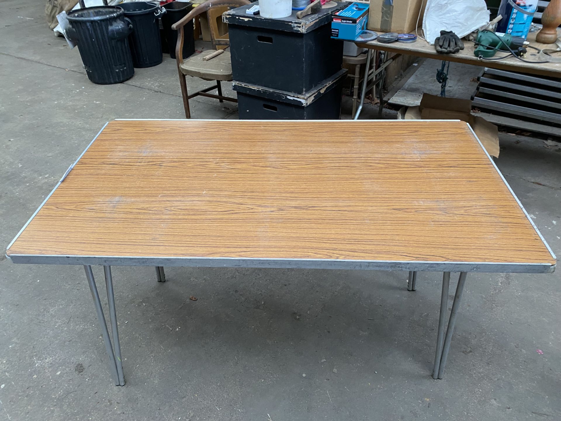 9 Gopak folding tables (as found). This lot is subject to VAT.