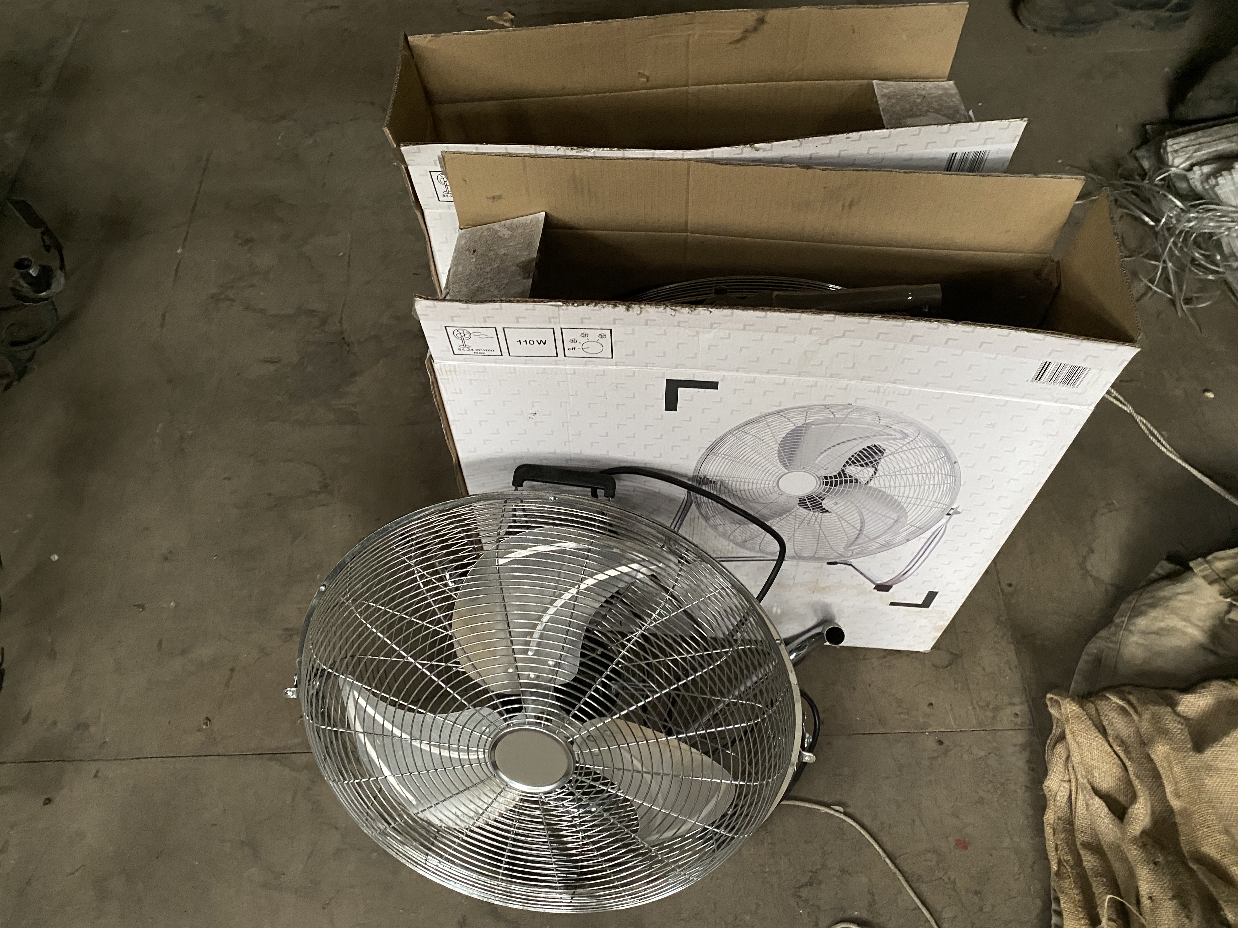 2 fans, 45cm diameter . This lot is subject to VAT.