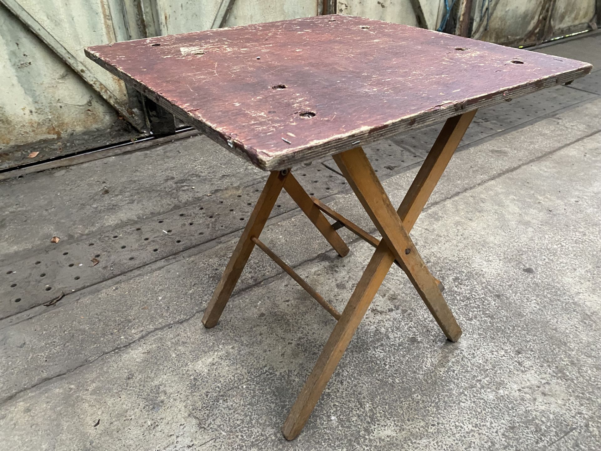 14 no 2ft x 2ft wooden folding tables. This lot is subject to VAT - Image 4 of 6