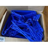 Box of plastic hangers. This lot is subject to VAT.