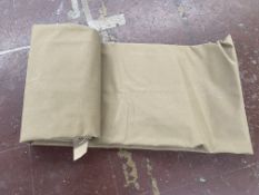 Sand canvas sheets hemmed and eyeleted - 2 x 2.4m x 1.8m. This lot is subject to VAT.