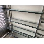 20 no 1m glass display shelves. This lot is subject to VAT.