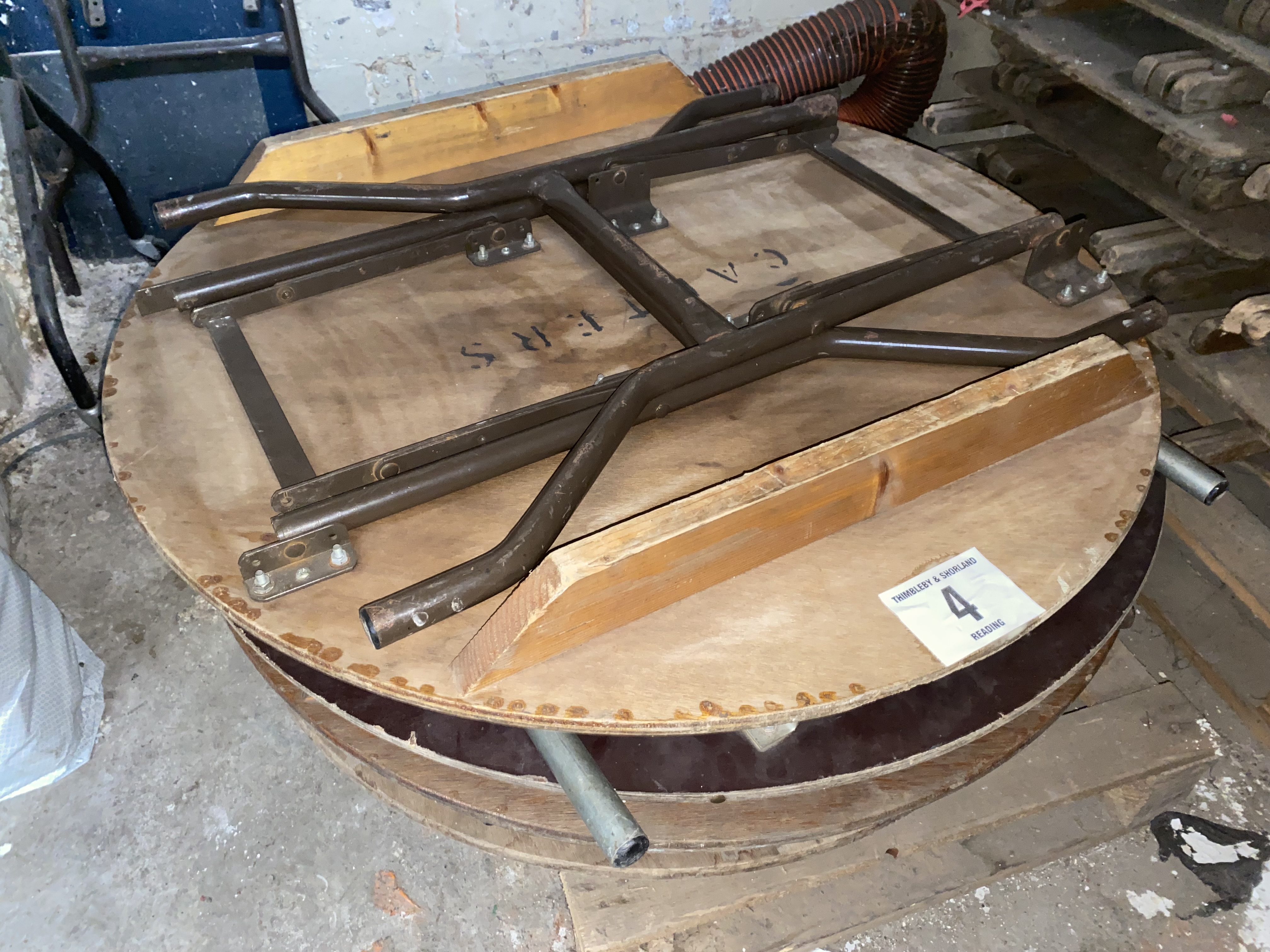 5 no 3ft round wooden tables. This lot is subject to VAT. - Image 2 of 2