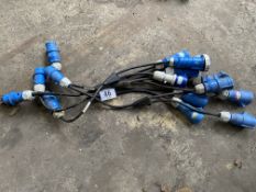 7 no 32amp splitter leads 240v This lot is subject to VAT.