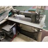 Singer sewing machine, twin needle, no 145 W304. This lot is subject to VAT.