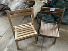 40 wooden folding chairs. This lot is subject to VAT