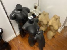 6 mannequin torsos. This lot is subject to VAT.