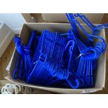 Box of plastic hangers. This lot is subject to VAT.