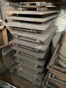 17 no 2ft x 3ft wooden folding tables . This lot is subject to VAT.