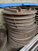 15 no 77cm diameter round folding tables. This lot is subject to VAT.