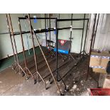 8 modular unit clothing rails. This lot is subject to VAT.