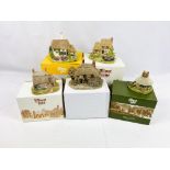 Five Lilliput Lane Cottages in boxes