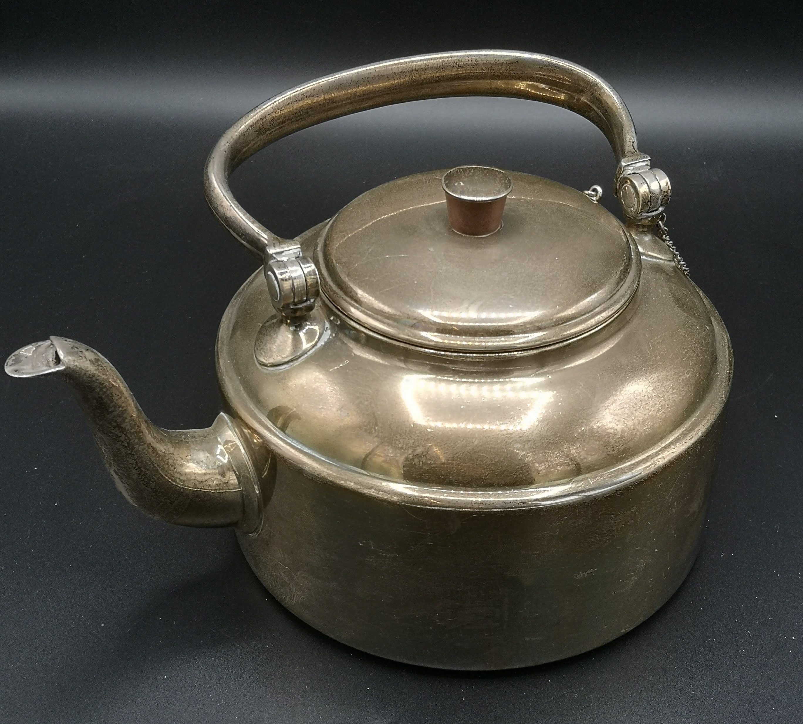 Silver kettle by Mappin & Webb