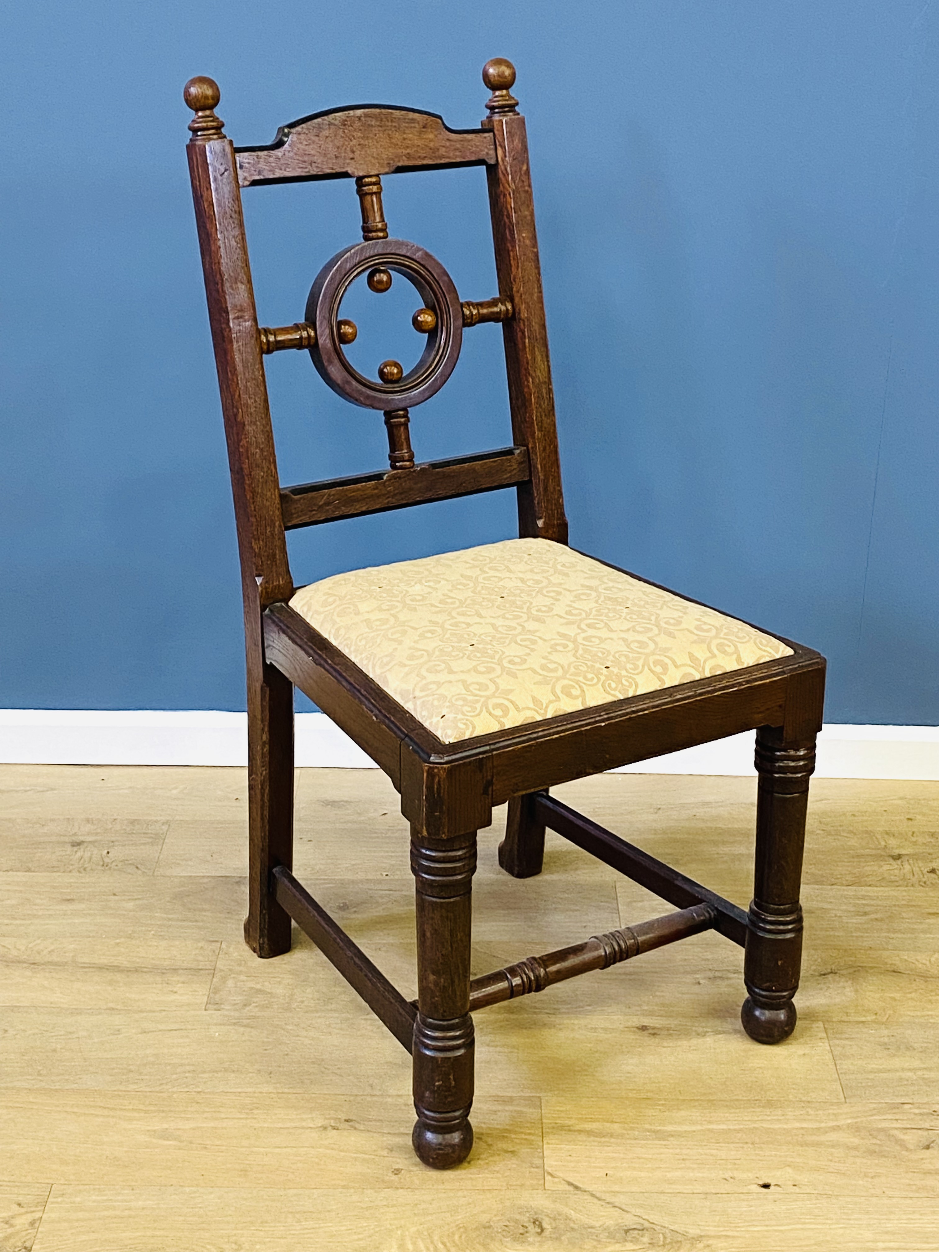 Oak dining chair - Image 4 of 4