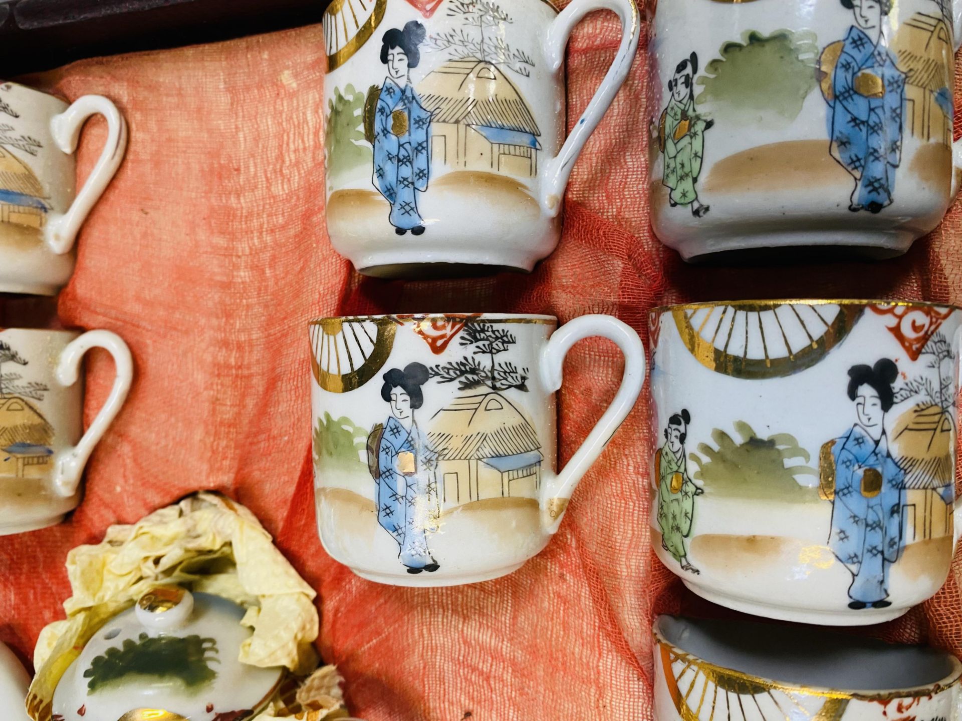 Twelve place Japanese porcelain tea set - Bild 4 aus 4