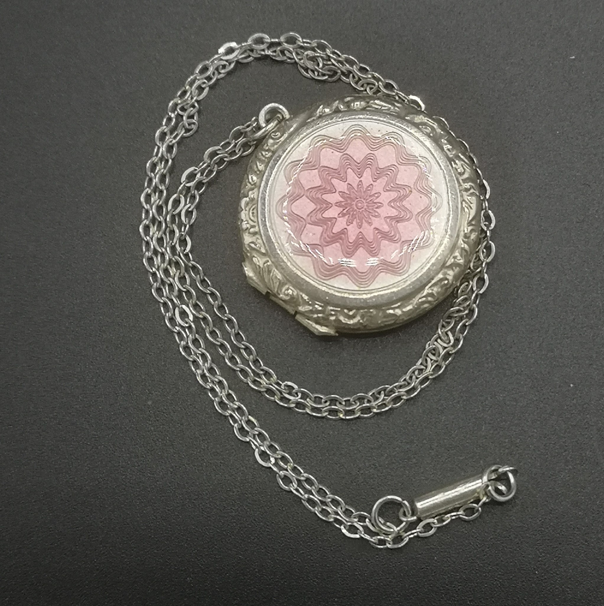 Silver and enamel locket - Image 2 of 5