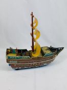 Tin plate pirate ship