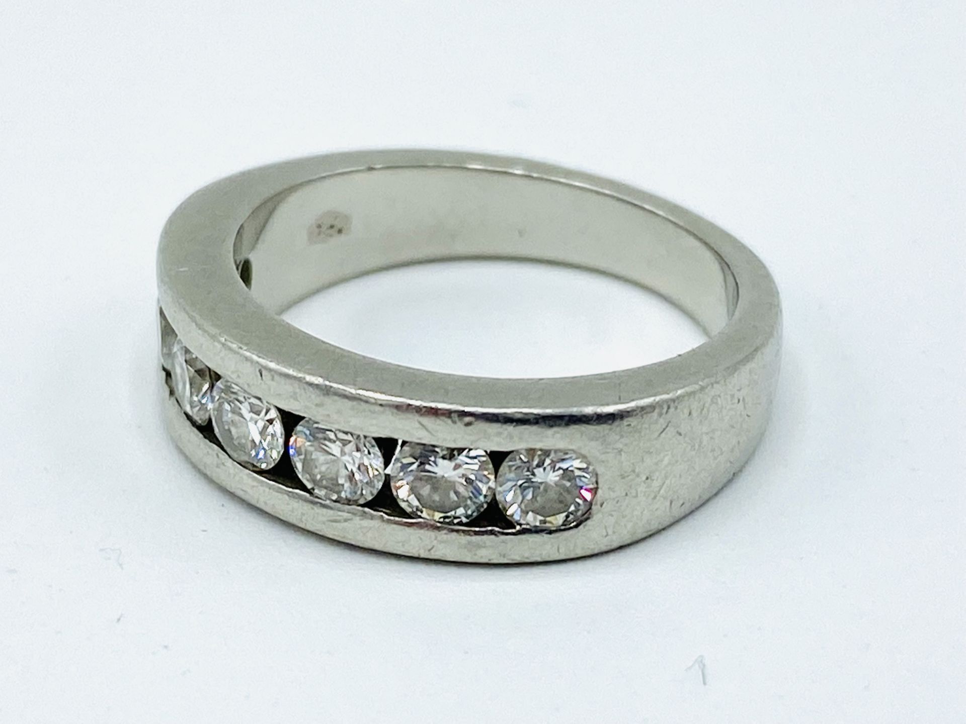 Platinum and diamond half eternity ring - Image 4 of 4