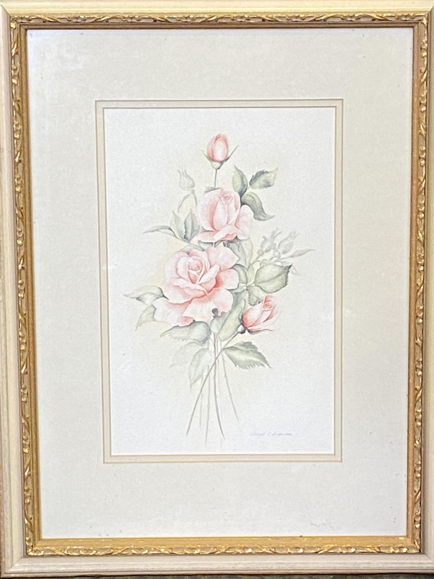 Two framed and glazed watercolours of flowers - Image 2 of 4