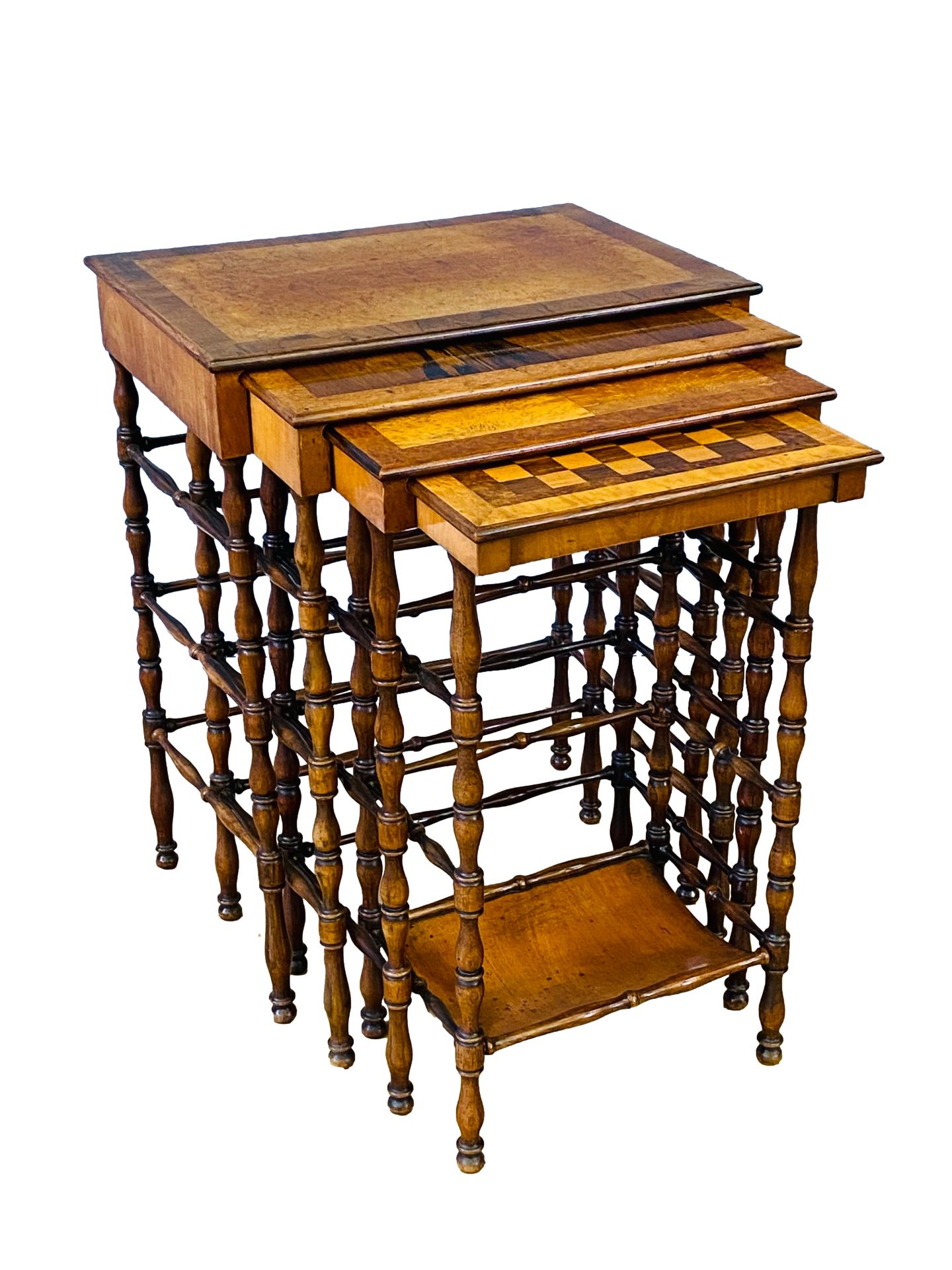 Early 19th century nest of four tables attributed to Gillows