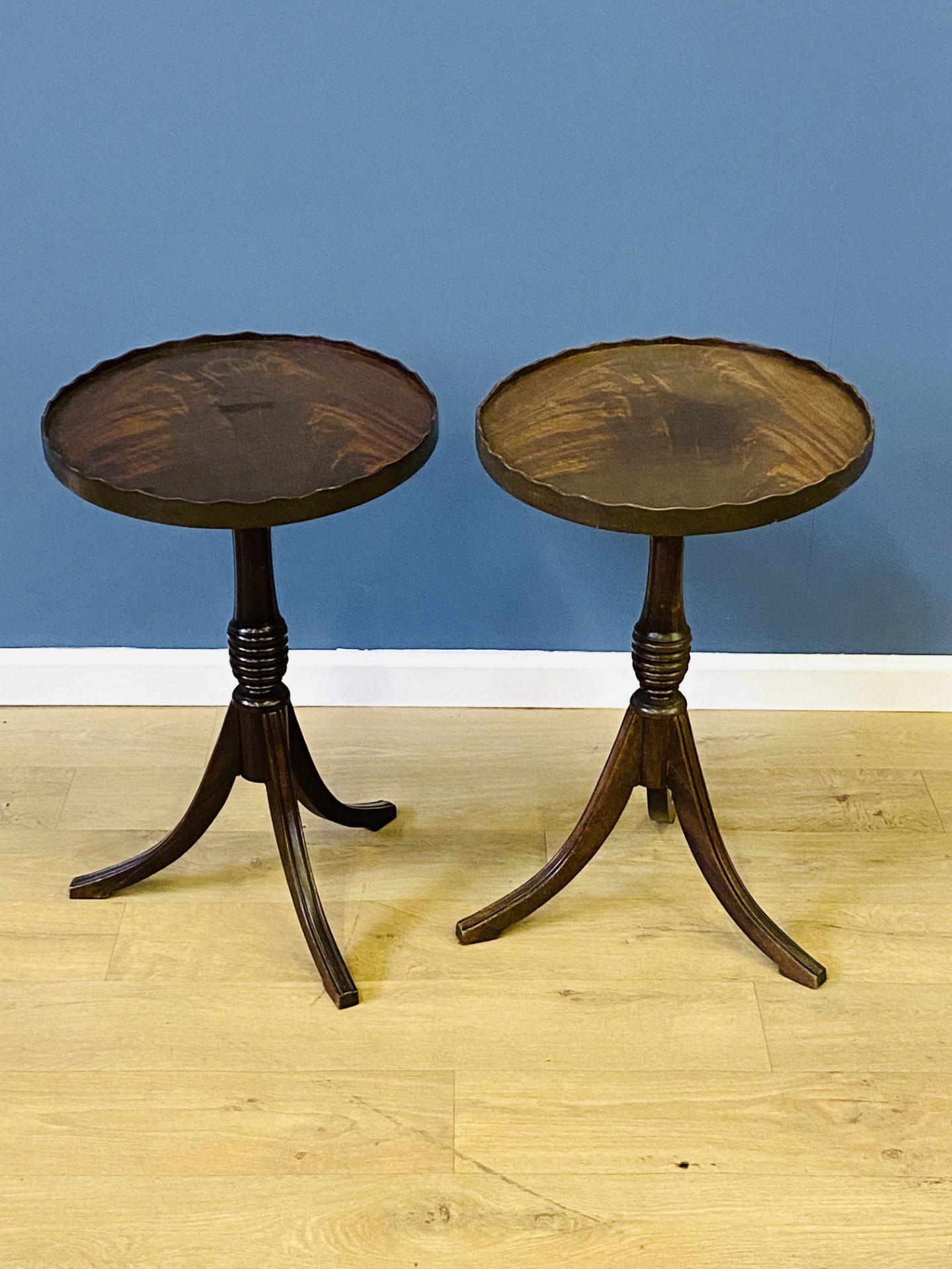 Two mahogany wine tables