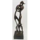 Bronze figurine of two people