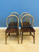 Four Ercol dining chairs