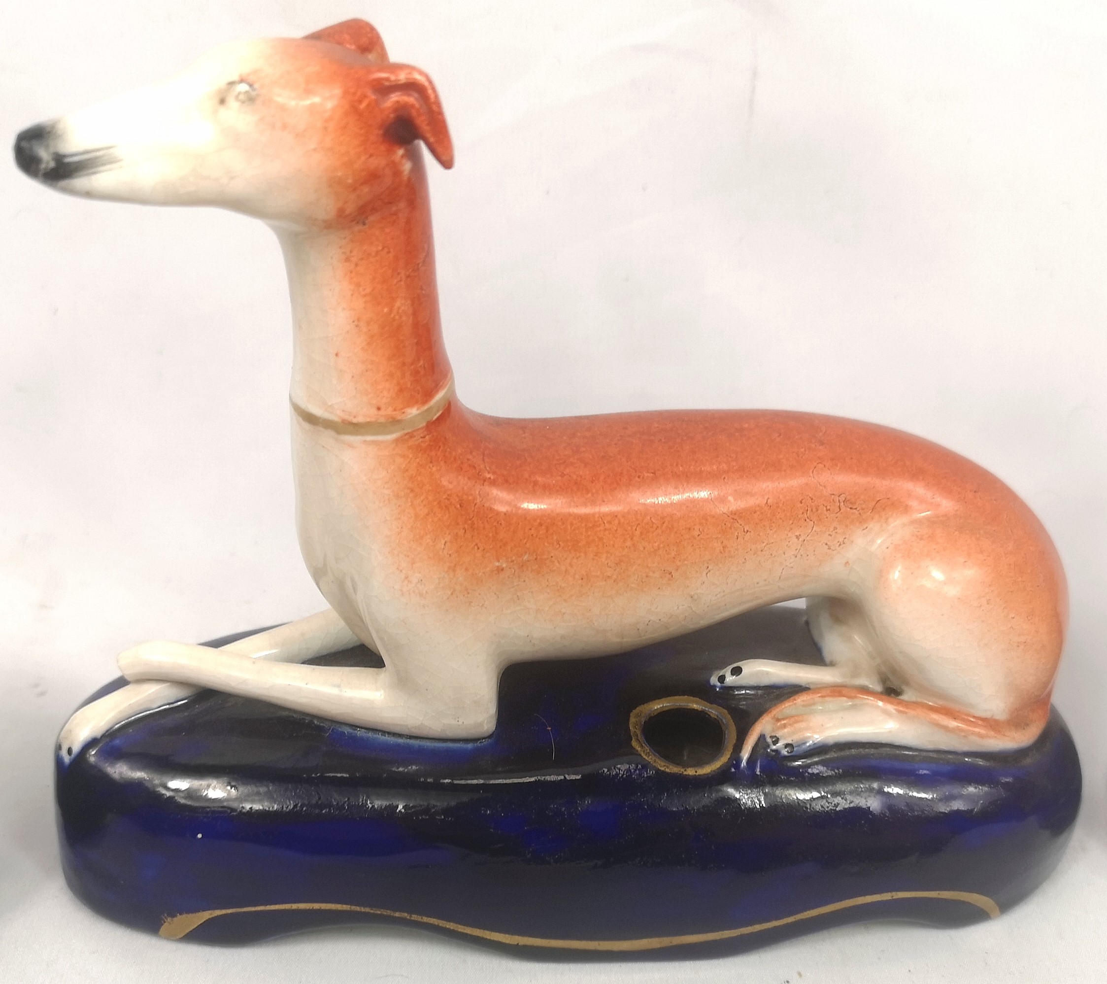 Five Staffordshire dog quill holders - Image 4 of 7