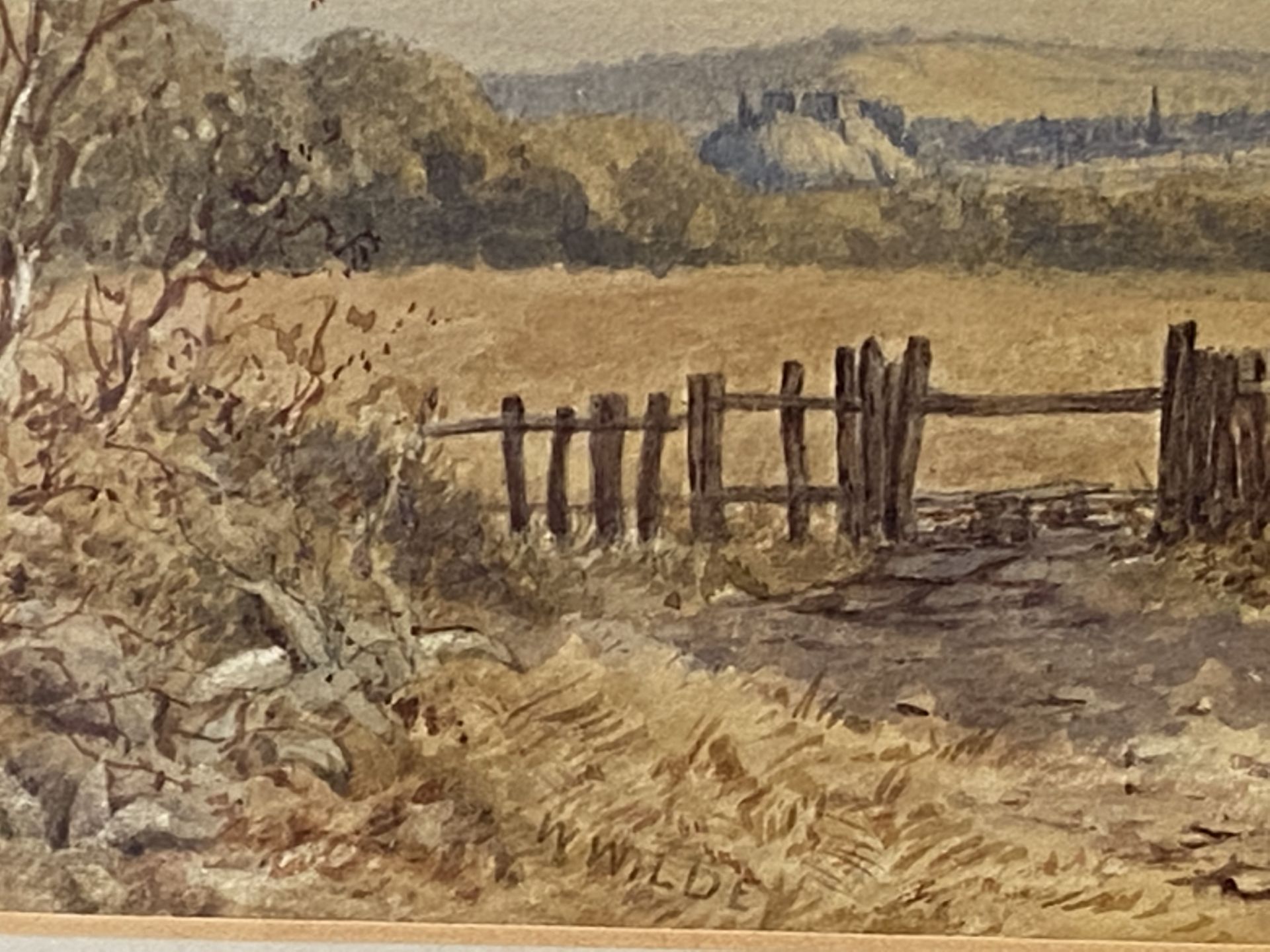 William Wilde framed and glazed watercolour - Bild 2 aus 4