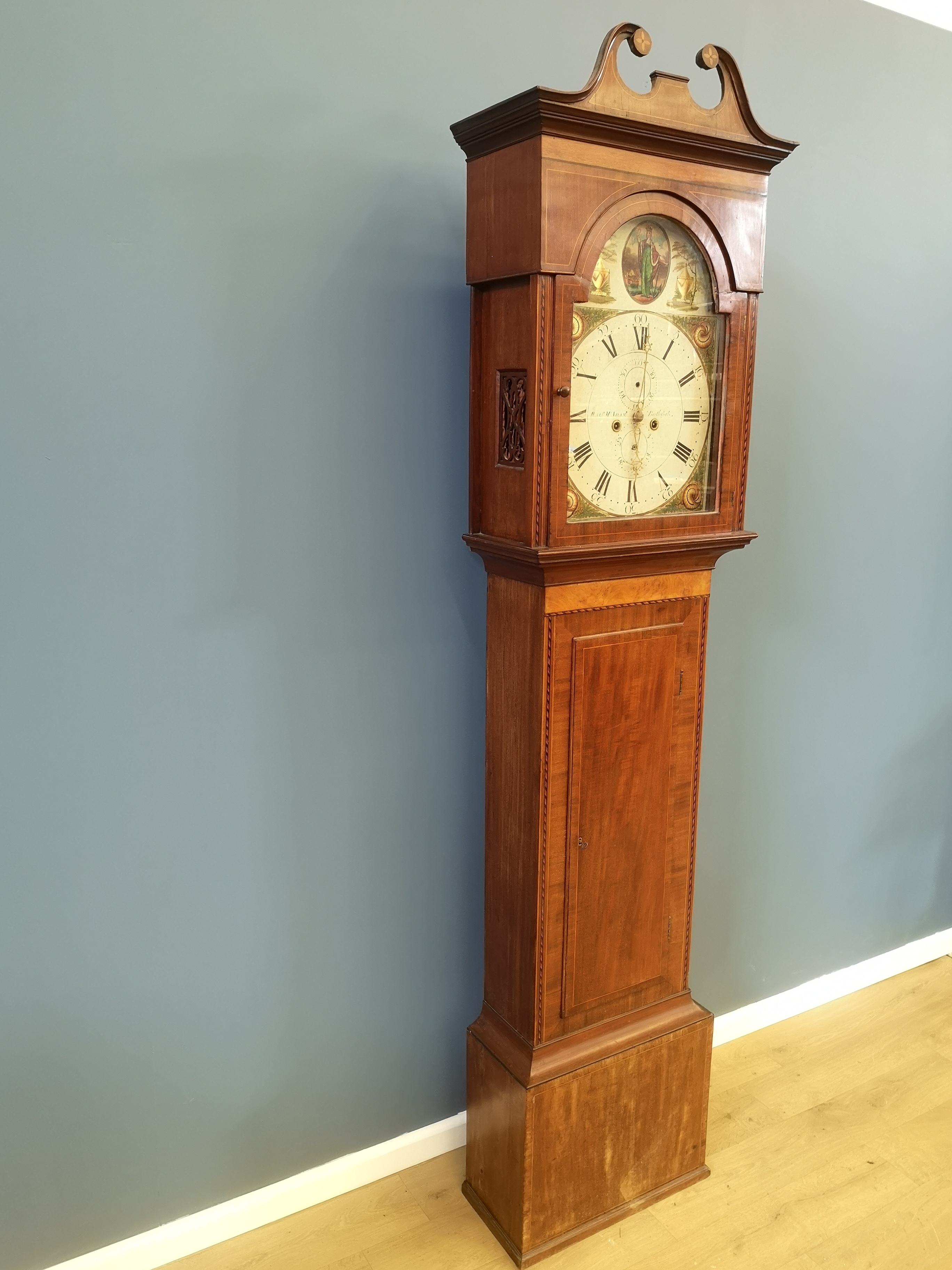 Mahogany longcase clock - Image 3 of 5